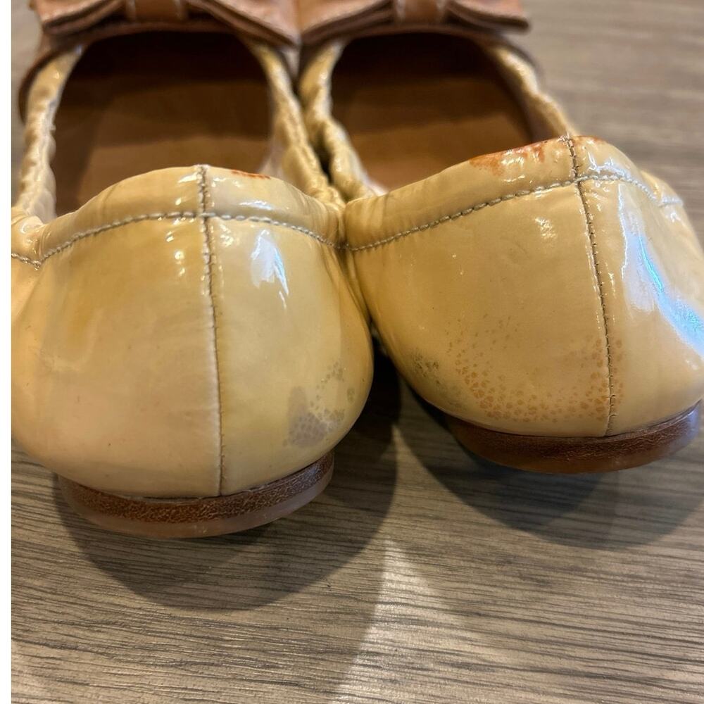 Prada Women's Yellow and Tan Ballet Flats - Picture 7 of 10